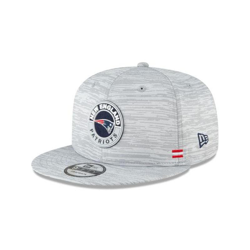 NFL New England Patriots Official Fall Sideline 9Fifty Snapback (COO9883) - Grey New Era Caps